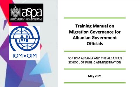Training Manual on Migration Governance for Albanian Government Officials; cover image